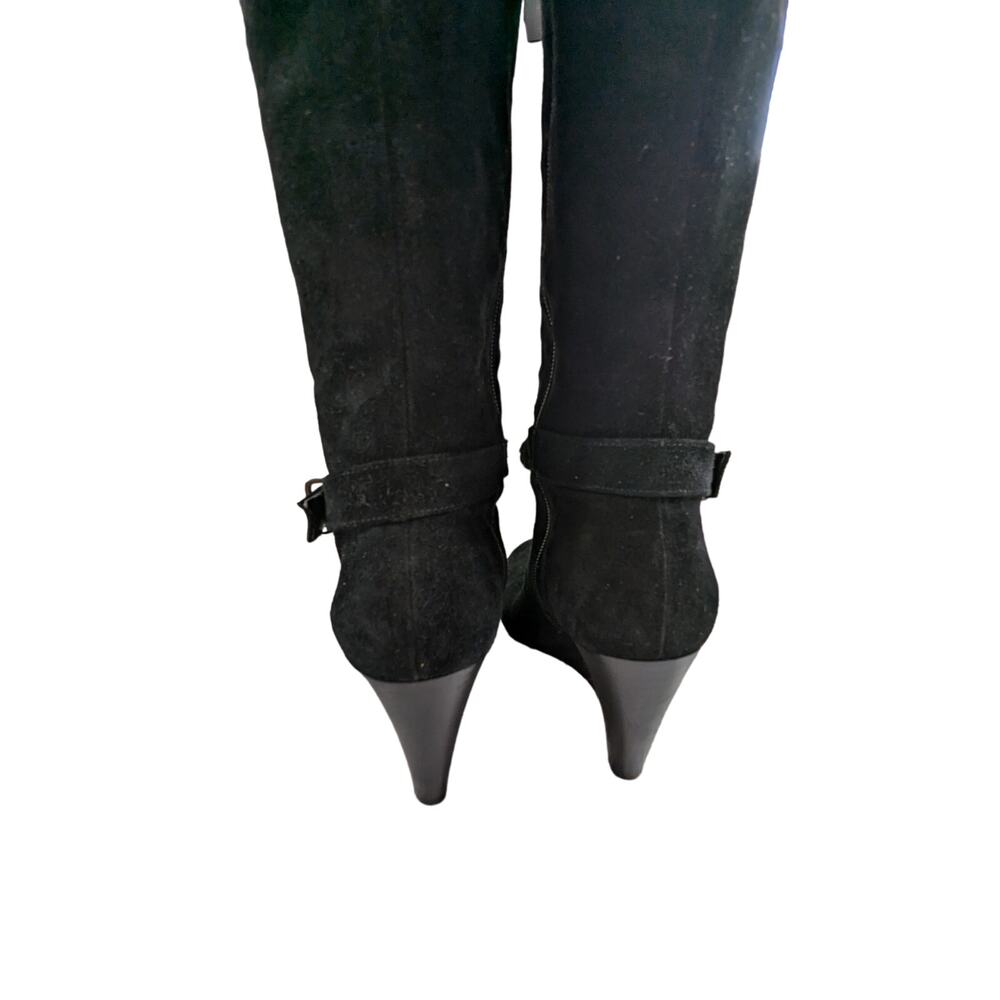 Bcbgeneration! Merry Black Suede Leather Wedge He… - image 7